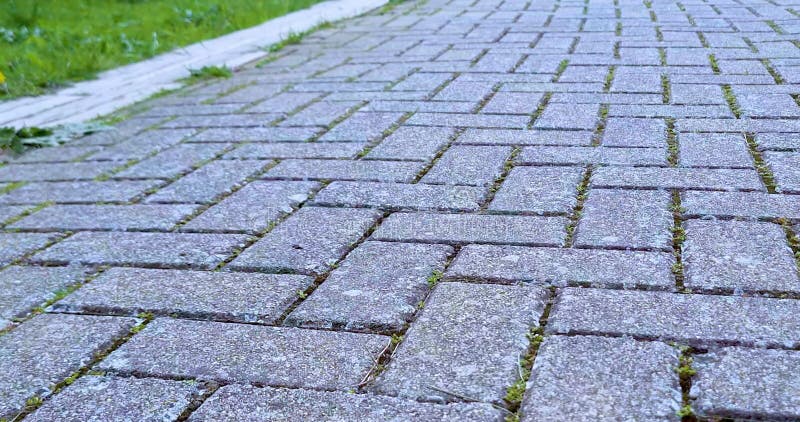 Historic pavement of the streets in the center of Matera, European Capital of Culture 2019, shot from below, concept of cultural