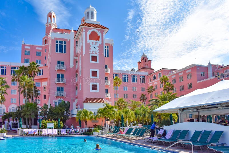 Historic pictures on inside wall in The Don Cesar Hotel. The Legendary Pink Palace of St. Pete Beach of St. Pete Beach at Gulf Co