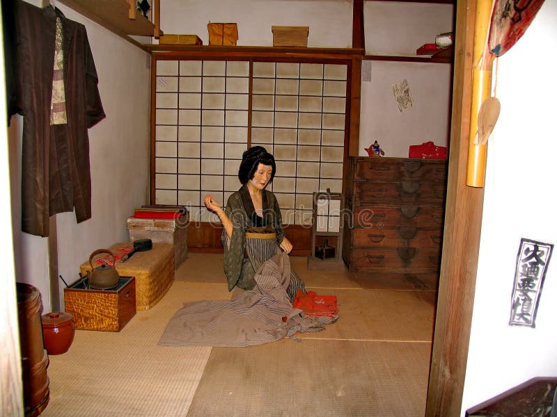 In the historic Samurai village of the Edo Dynasty. Here recreated the Japanese village of the Middle Ages. stock photos In the historic Samurai village of the Edo Dynasty. Here recreated the Japanese village of the Middle Ages. stock photos