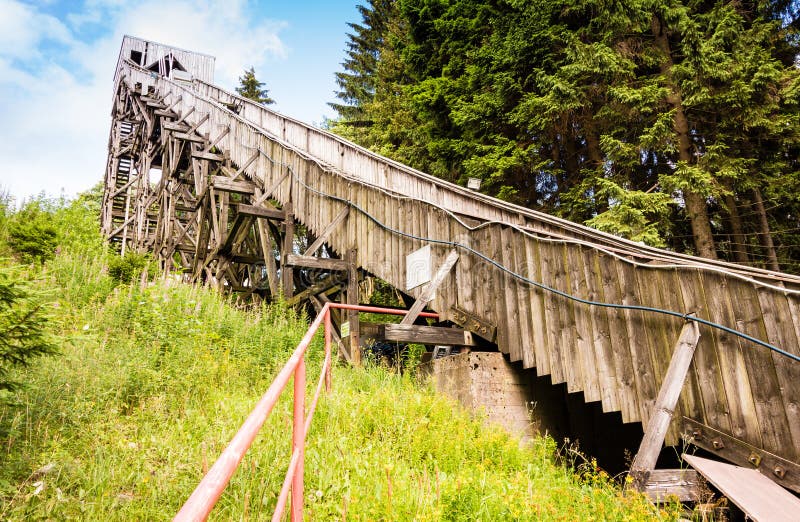 Historic Ski Jump built stock photo. Image of flying 85513006