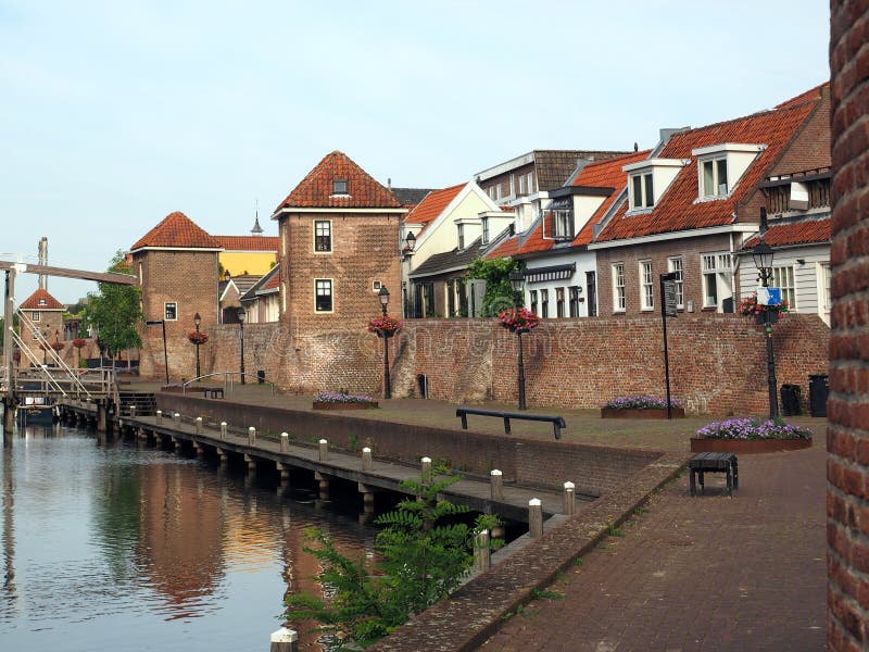 Historic South Wall in Leerdam Stock Photo - Image of dutch, roof: 151596216