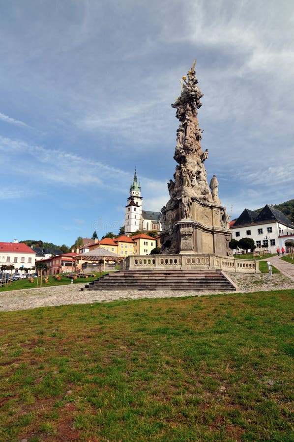 Historické náměstí v hornickém městě Kremnica