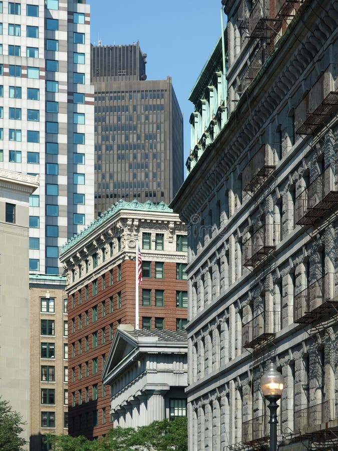 Historic Stone and Modern Buildings