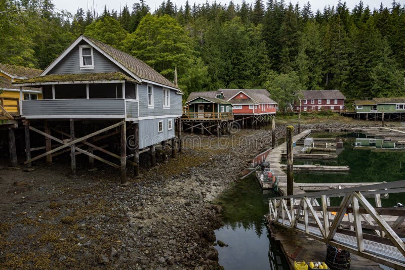 Historic Telegraph Cove Buildings at Low Tide Stock Photo Image of historic, calamity 199402814