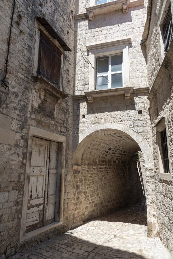 Historic town Trogir in Croatia royalty free stock photo Historic town Trogir in Croatia royalty free stock photo