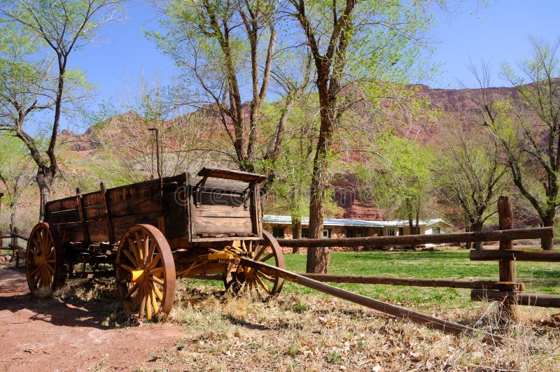Historic Wagon at Lonely Dell Ranch royalty free stock images Historic Wagon at Lonely Dell Ranch royalty free stock images