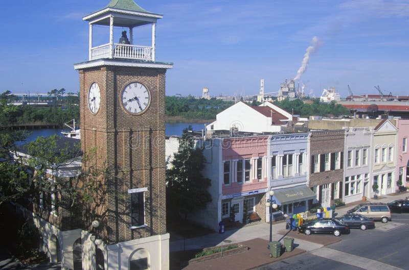 The Belltower and historic waterfront stores, Georgetown, SC