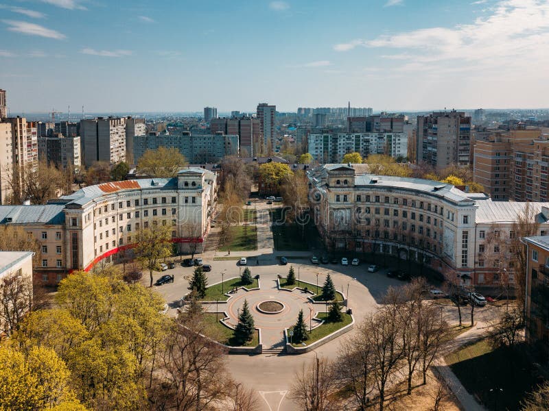 Historical Architectural Ensemble of Voronezh, Aerial View Stock Image ...