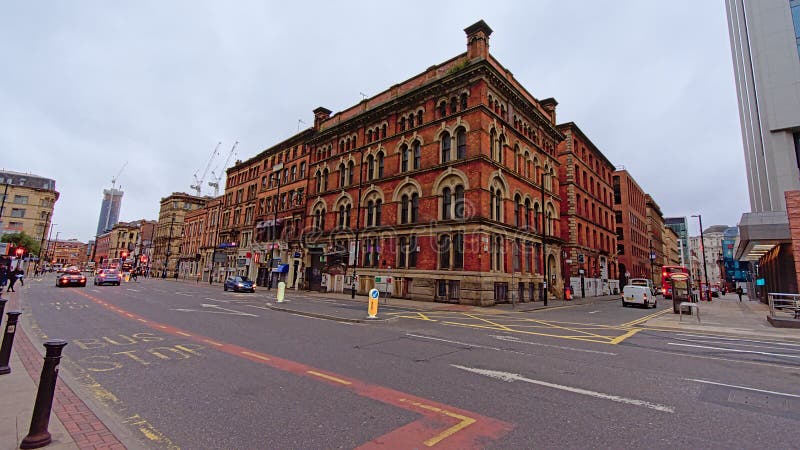 Old warehouse in victorian stylel in the city of Manchester