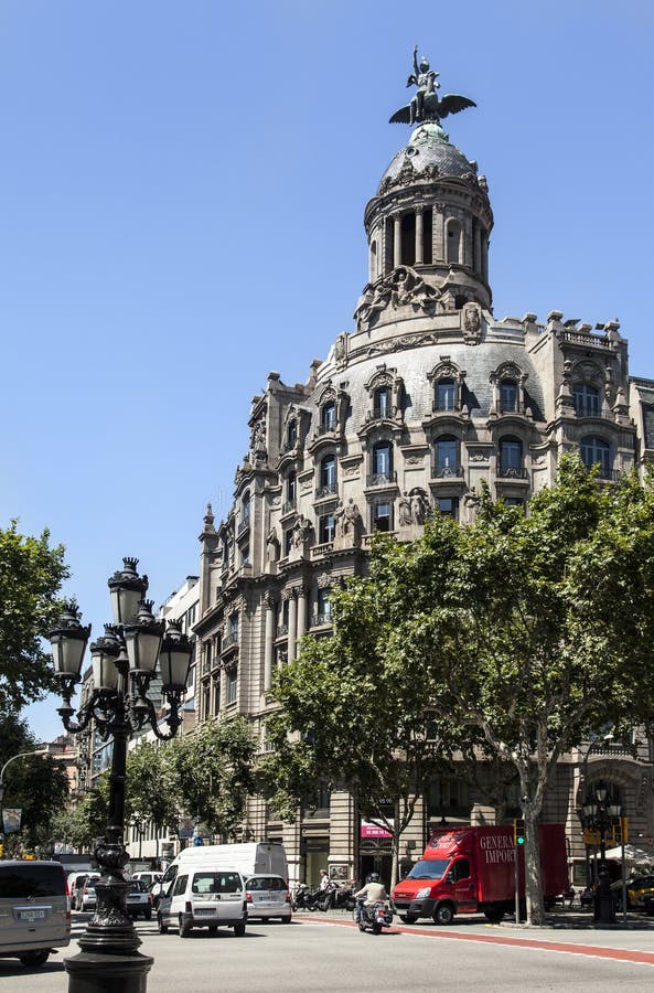 Historical Building Passeig de Gracia Barcelona stock photo