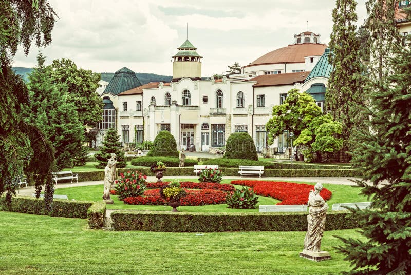 Historical buildings in Piestany spa, Slovakia