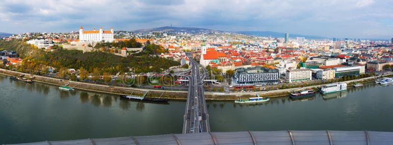 Historické centrum Bratislavy s hradem