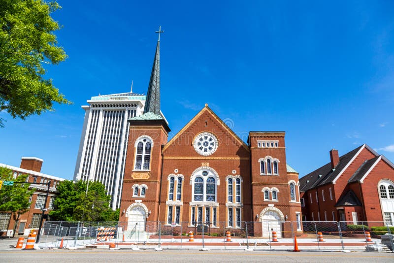 Historical church in a blue sky day in Montgomery in Alabama