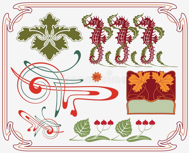 Historical Design Collection Stock Vector - Illustration of flourish