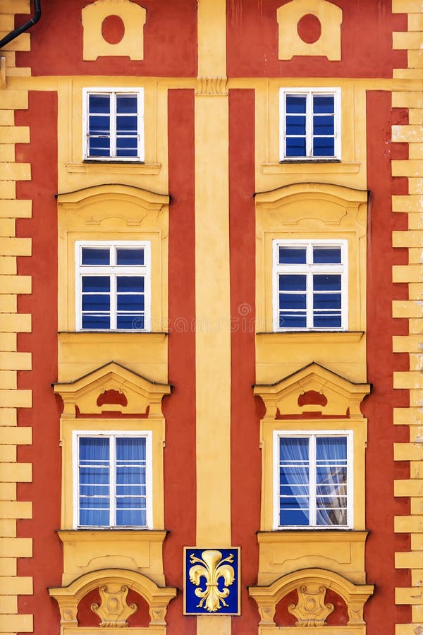 Historical Facade of a House in Prague Stock Photo Image of czech, bohemia 111047214