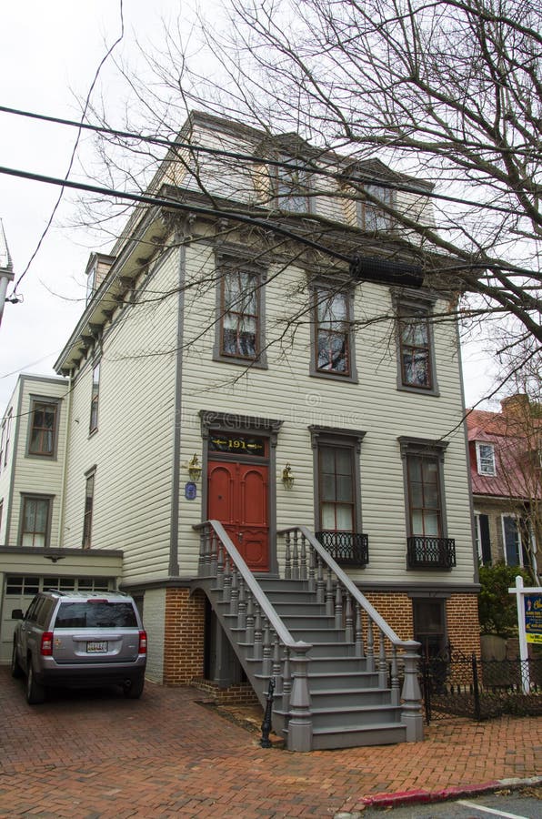 Historical House in Annapolis Editorial Stock Photo Image of