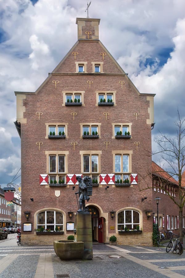 Historical House in Munster, Germany Editorial Stock Photo Image of