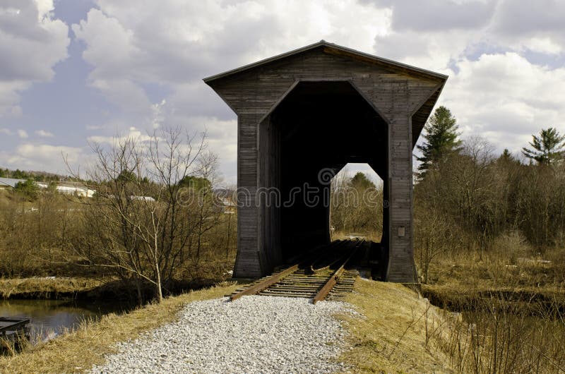 Historical inactive Covered Train Bridge