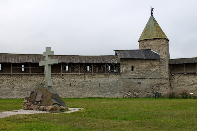 Historical monument. Ancient fortress Pskov Krom. Pskov region. Historical monument. Ancient fortress Pskov Krom. Pskov region