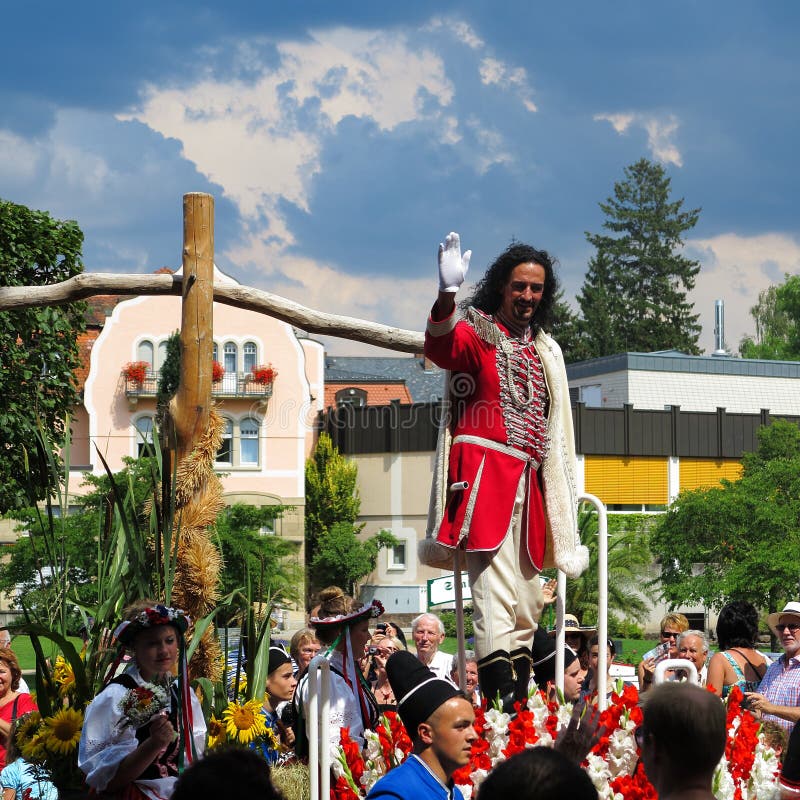 Historic nobleman portrayed at pageant in German spa town Bad Kissingen