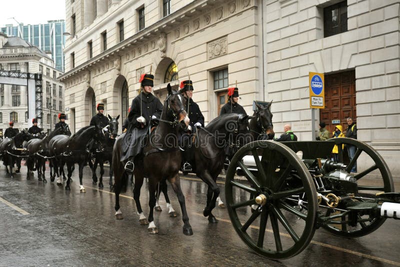 Historical reenactment for the Lord Mayor Show in London, England