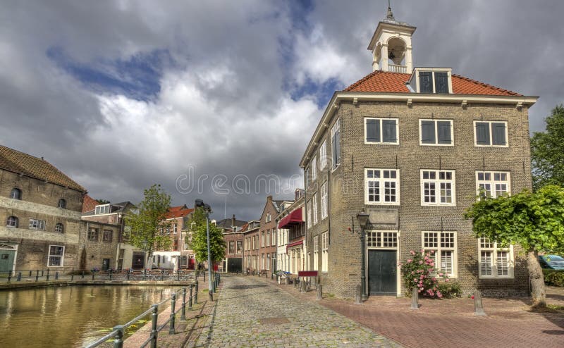 Historical street in Holland