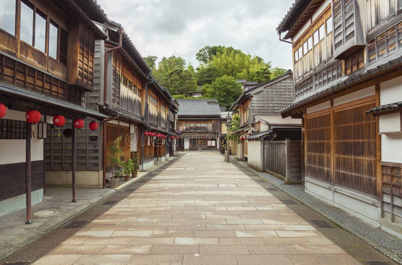 Historical street in Kanazawa, Japan