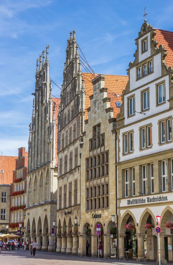 Old Town Of Munster, Germany Editorial Image Image of people