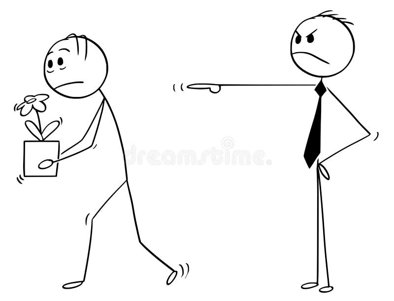 Historieta del hombre de negocios, del empleado o del trabajador encendidos de trabajo ilustración del vector Historieta del hombre de negocios, del empleado o del trabajador encendidos de trabajo ilustración del vector