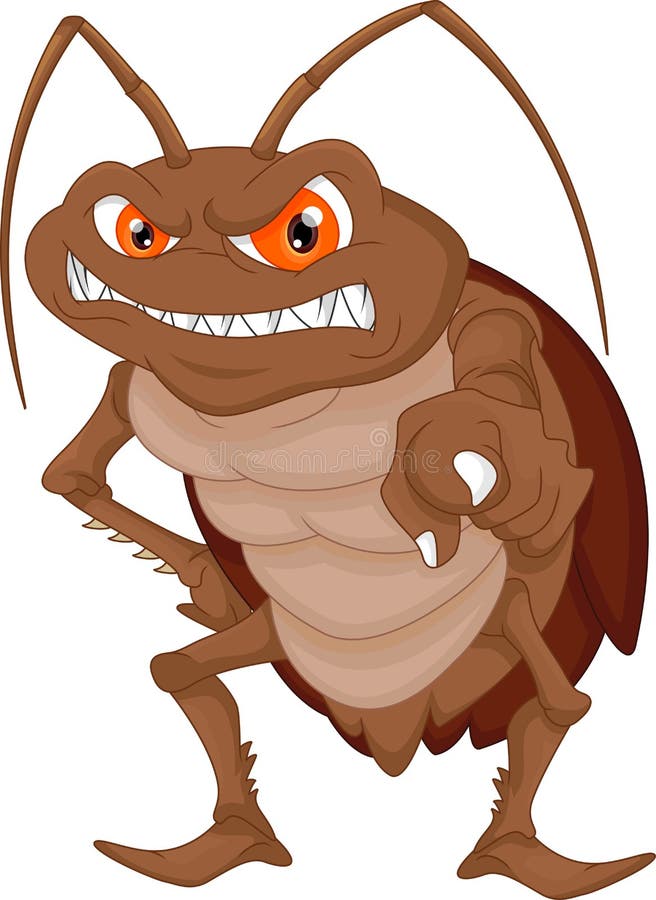 Historieta enojada de la cucaracha ilustración del vector Historieta enojada de la cucaracha ilustración del vector