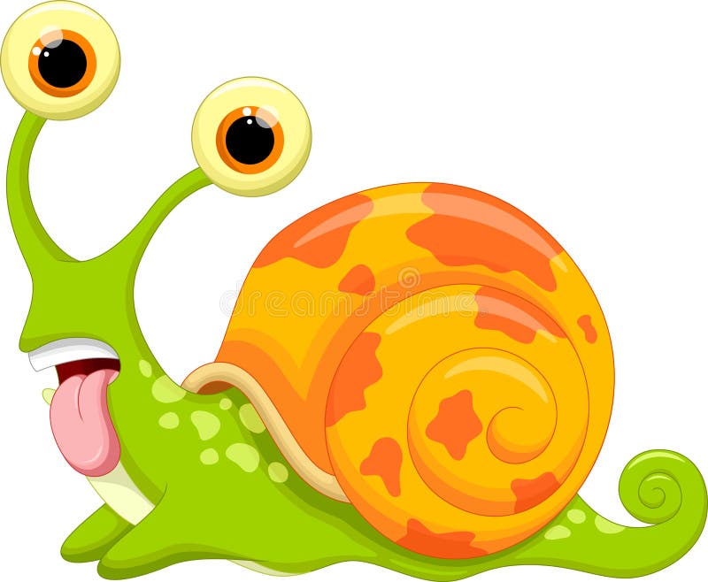 Historieta linda del caracol stock de ilustración Historieta linda del caracol stock de ilustración