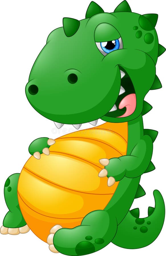 Historieta linda del dinosaurio stock de ilustración Historieta linda del dinosaurio stock de ilustración