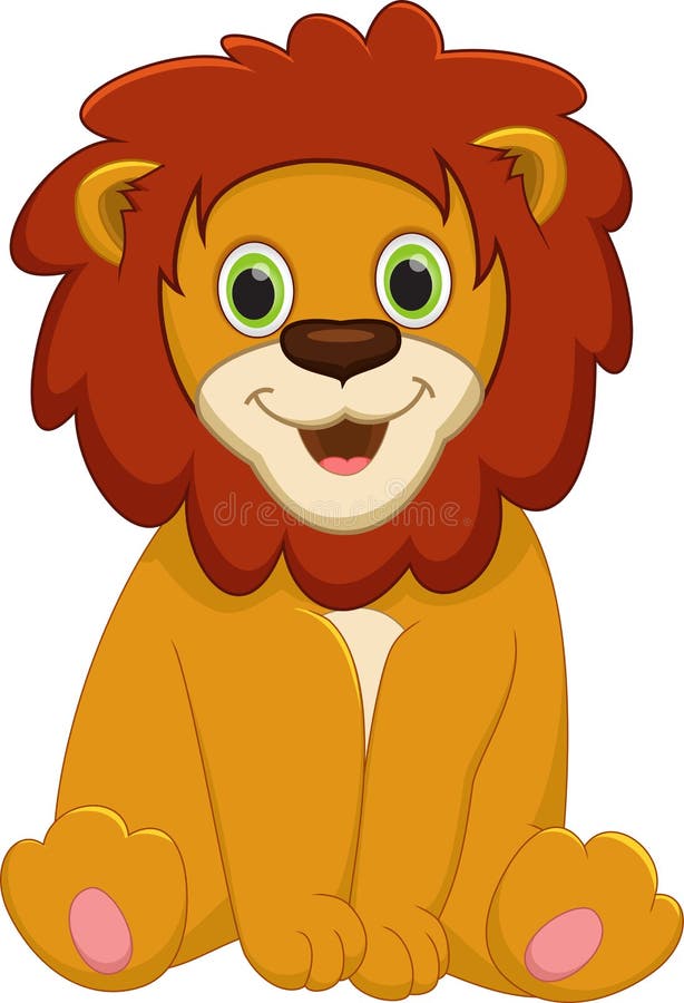 Historieta linda del león del bebé ilustración del vector Historieta linda del león del bebé ilustración del vector