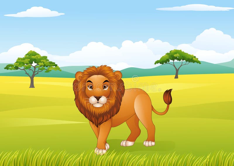 Historieta Lion Mascot ilustración del vector Historieta Lion Mascot ilustración del vector