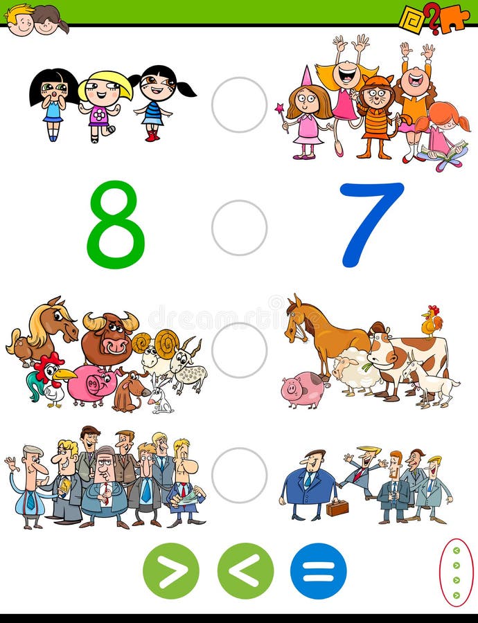 Historieta mayor menos o juego igual libre illustration Historieta mayor menos o juego igual libre illustration