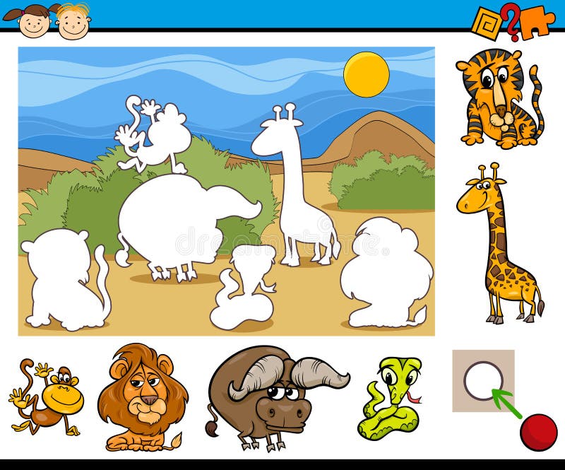 Historieta preescolar educativa del juego stock de ilustración Historieta preescolar educativa del juego stock de ilustración