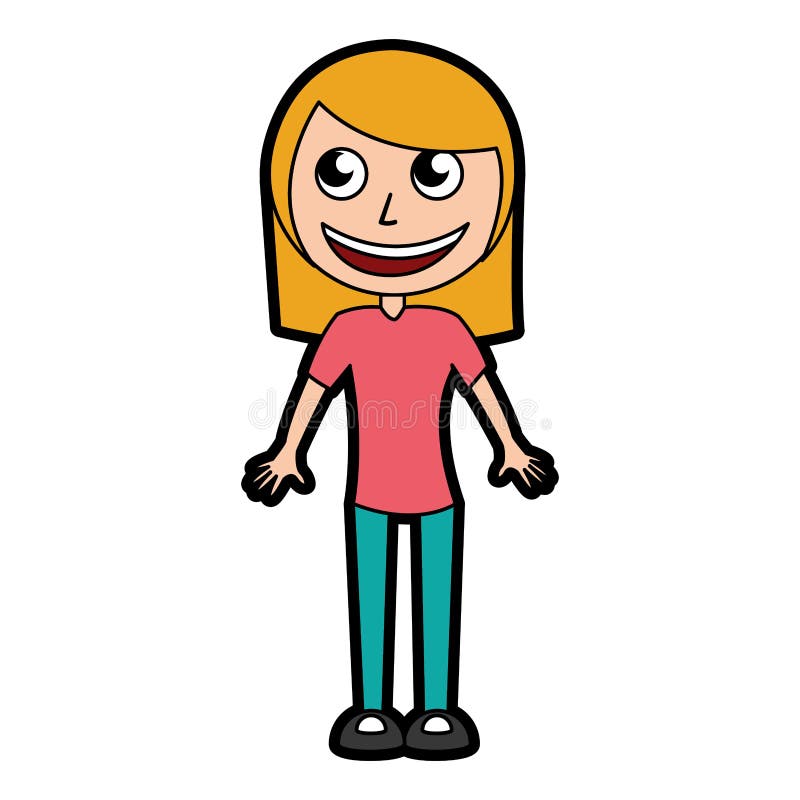 Historieta rubia linda del cuerpo de las mujeres ilustración del vector Historieta rubia linda del cuerpo de las mujeres ilustración del vector