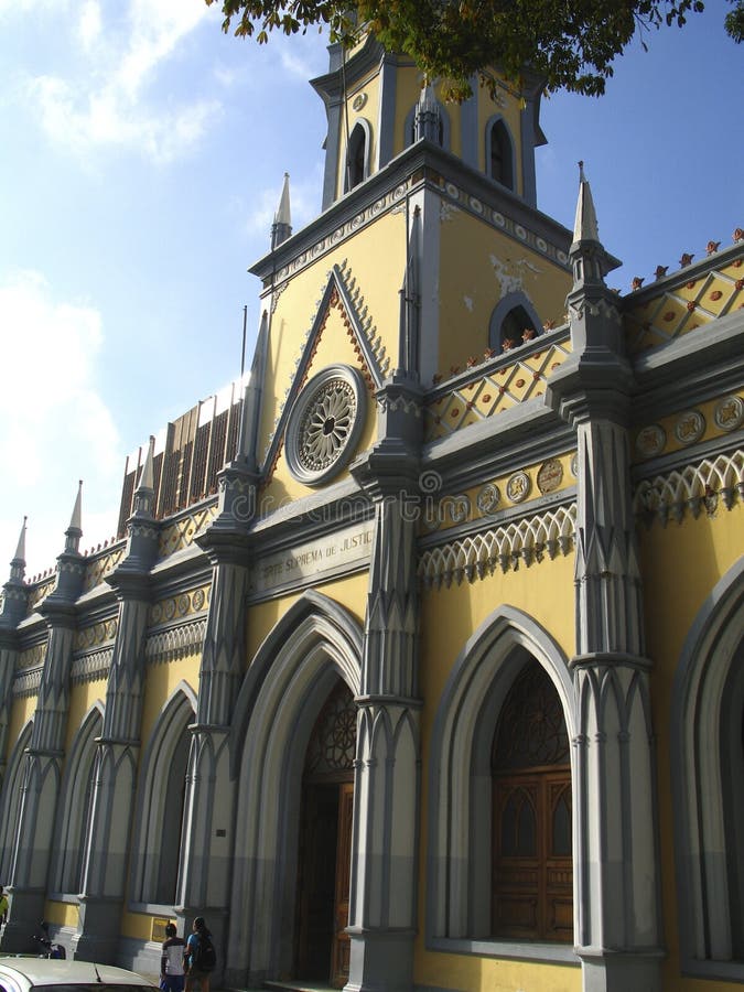 Historisch opperst Hof van Justitie die Caracas Venezuela bouwen stock foto's Historisch opperst Hof van Justitie die Caracas Venezuela bouwen stock foto's