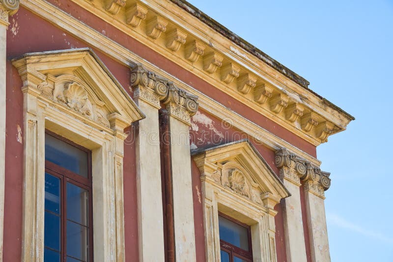 Detail of an historical palace of Bari. puglia. italy. Detail of an historical palace of Bari. puglia. italy.