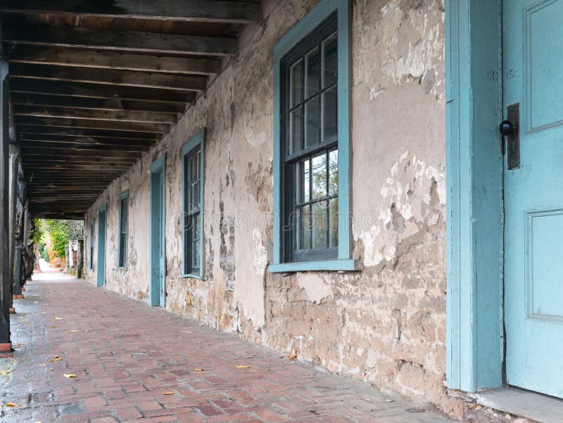 Historische architectuur van Sonoma stock afbeelding