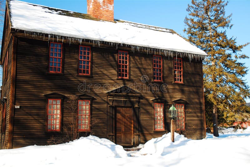 Historische Ashley House, Deerfield, MA Redaktionelles Stockfoto Bild