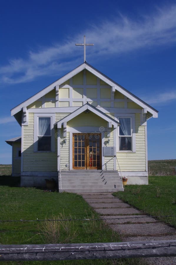 Historische Kerk, Opdrachtvallei, Montana royalty-vrije stock afbeeldingen Historische Kerk, Opdrachtvallei, Montana royalty-vrije stock afbeeldingen