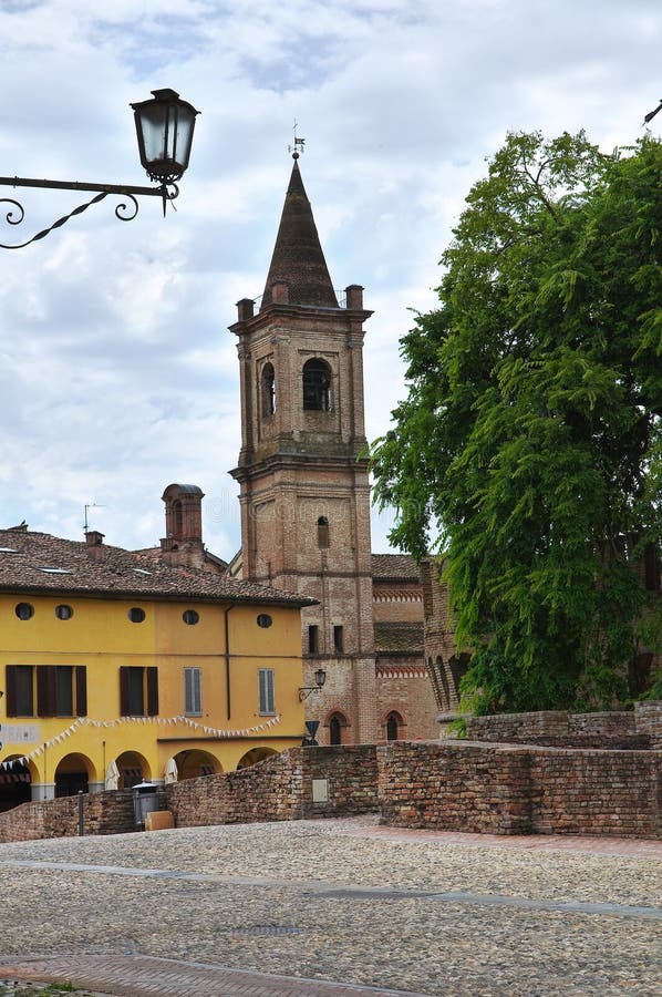Historische kerk van Emilia-Romagna. Italië. royalty-vrije stock fotografie Historische kerk van Emilia-Romagna. Italië. royalty-vrije stock fotografie