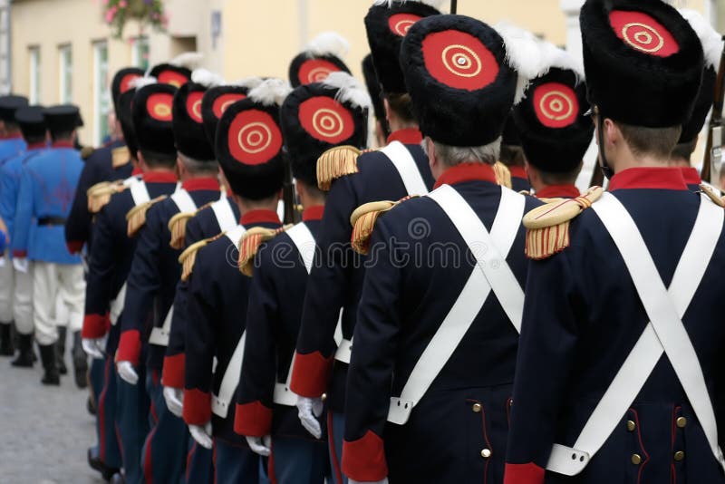 Historische militairen stock afbeelding Historische militairen stock afbeelding