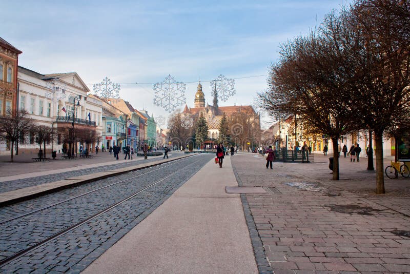 Historisches Zentrum von Košice lizenzfreie stockfotos