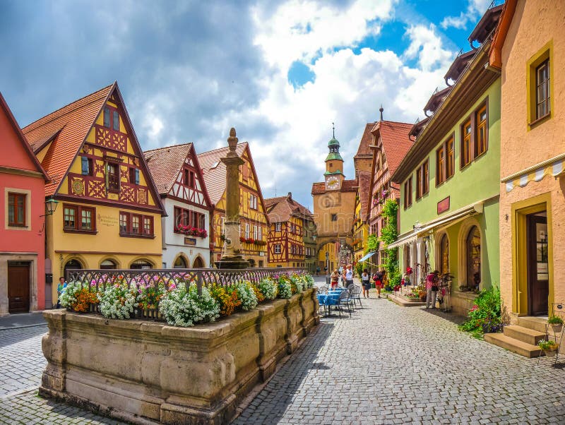 Historische Stadt von Rothenburg-ob der Tauber, Franconia, Bayern, Deutschland