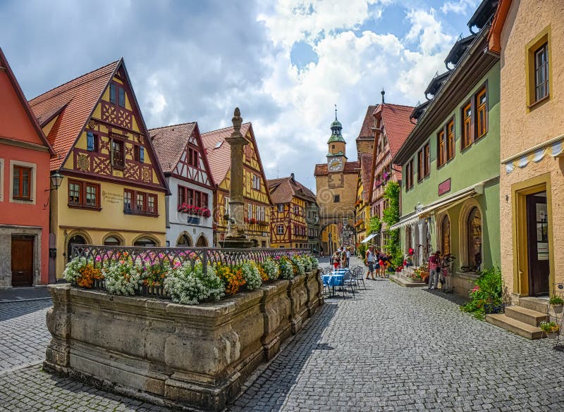 Historische Stadt von Rothenburg-ob der Tauber, Franconia, Bayern, Deutschland