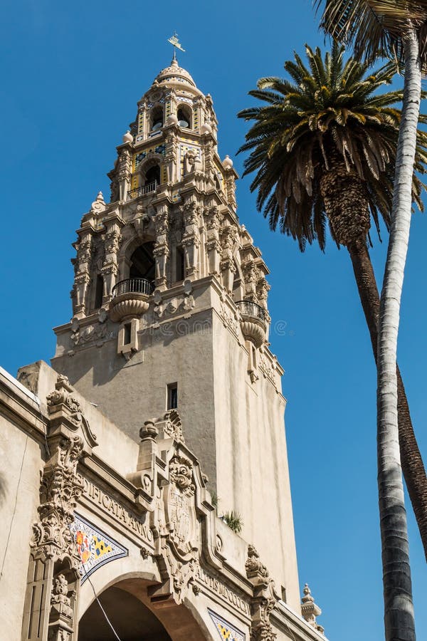 Historischer Kalifornien-Turm im Balboa-Park stockfoto Historischer Kalifornien-Turm im Balboa-Park stockfoto