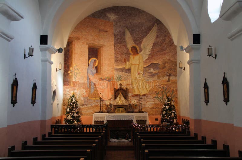 Historischer Kolonialkirchen-Innenraum stockfotos Historischer Kolonialkirchen-Innenraum stockfotos