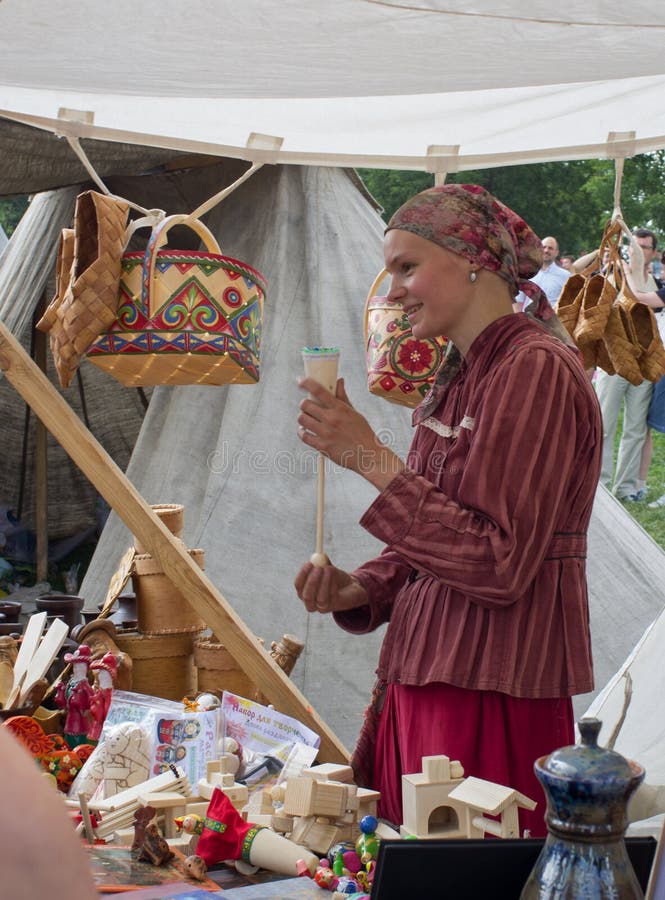 Historisches Festival in Moskau-Park Kolomenskoe. stockbilder Historisches Festival in Moskau-Park Kolomenskoe. stockbilder